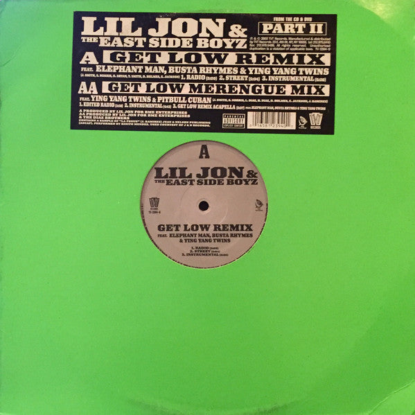 Lil' Jon & The East Side Boyz - Get Low (Remix) (12" VINYL) | Near Mint (NM) Near Mint (NM)