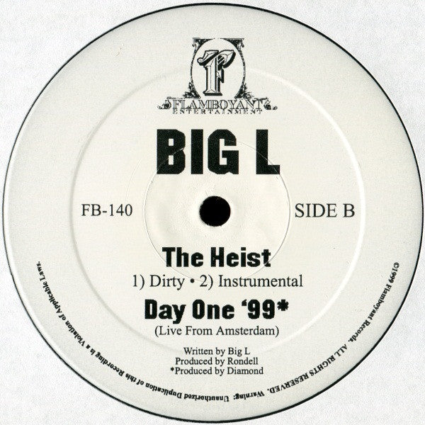 Big L - We Got This / The Heist / Day One '99 | Very Good Plus (VG+) Very Good Plus (VG+)