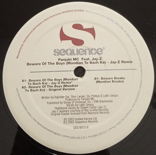 Panjabi MC - Beware Of The Boys (Mundian To Bach Ke) (12" VINYL) | Very Good Plus (VG+)