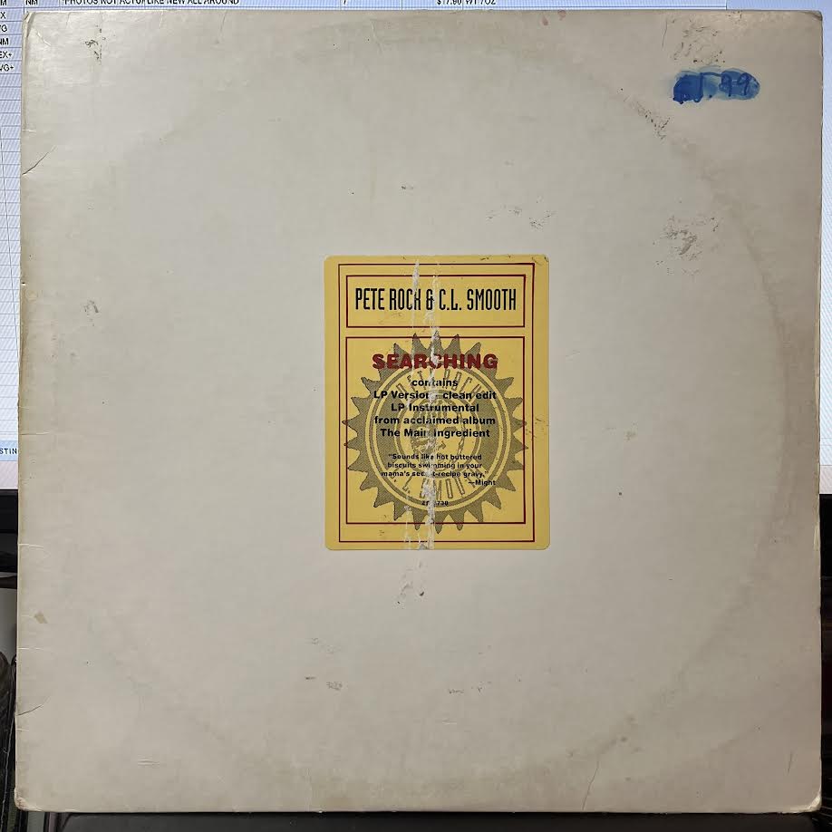 Pete Rock & C.L. Smooth - Searching (12" VINYL) | Very Good Plus (VG+) Very Good (VG)