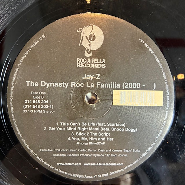Jay-Z - The Dynasty Roc La Familia (2000- ) (2x VINYL) | Very Good Plus (VG+)