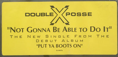 Double XX Posse - Not Gonna Be Able To Do It (VINYL) | Very Good Plus (VG+) Excellent (EX)