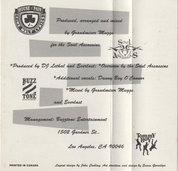 House Of Pain - Jump Around & House Of Pain Anthem (CASSETTE) | Very Good (VG) Very Good Plus (VG+)