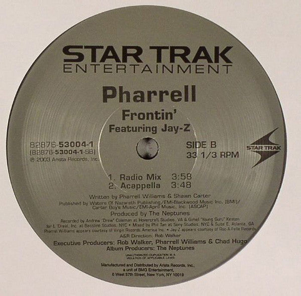Pharrell Williams - Frontin' (12" VINYL) | Very Good (VG) Excellent (EX)