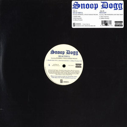 Snoop Dogg - Beautiful / Ballin' (12" VINYL) | Very Good (VG) Very Good Plus (VG+)