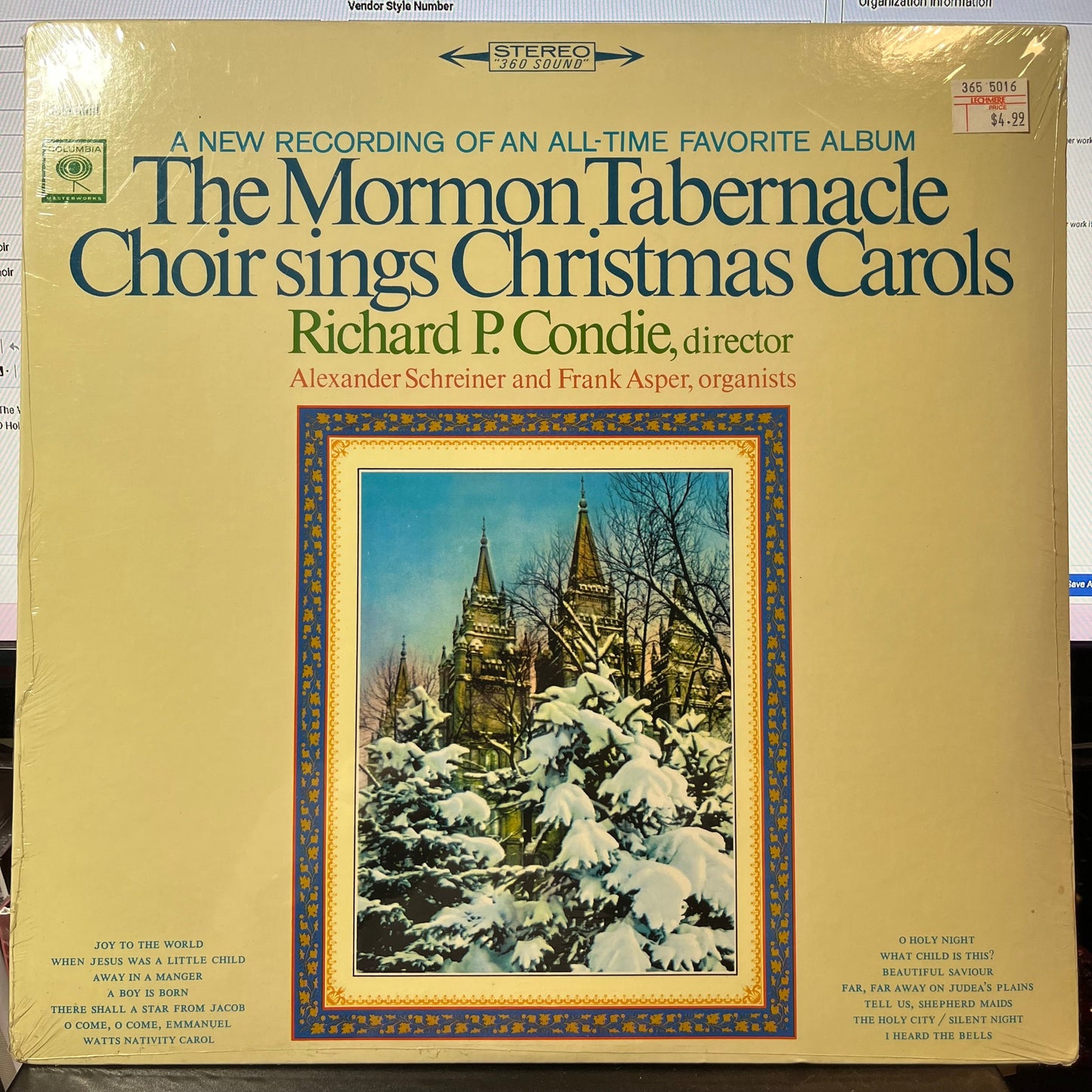 Sings Christmas Carols (VINYL) | Near Mint (NM or M-) Mint (M)