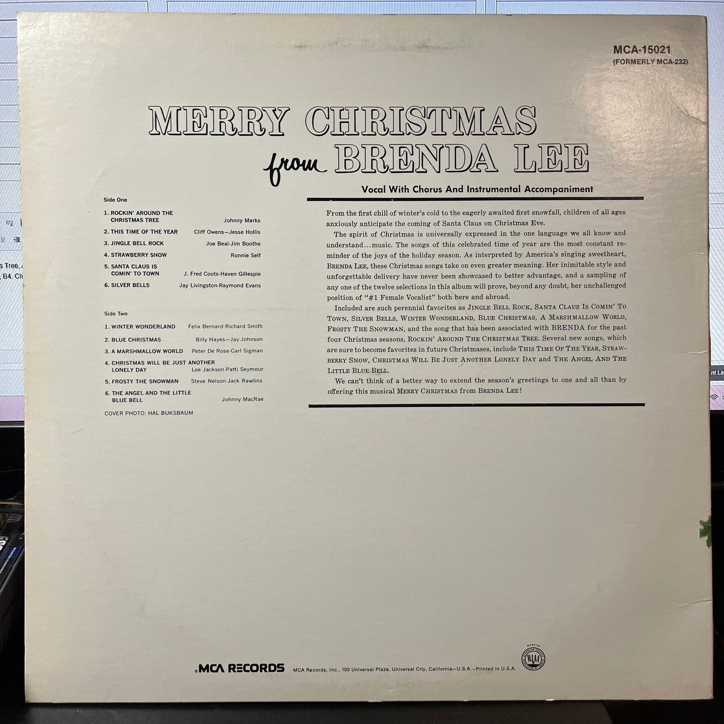 Brenda Lee - Merry Christmas From Brenda Lee (VINYL) | Excellent+ (EX+)