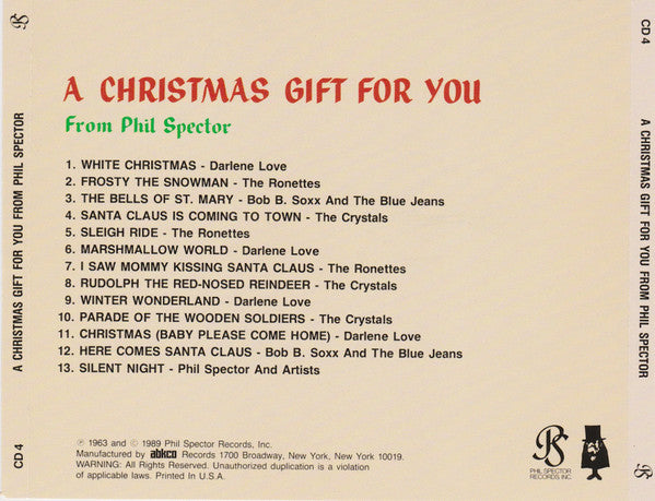 A Christmas Gift For You From Phil Spector (CD) | Excellent (EX) Excellent+ (EX+)
