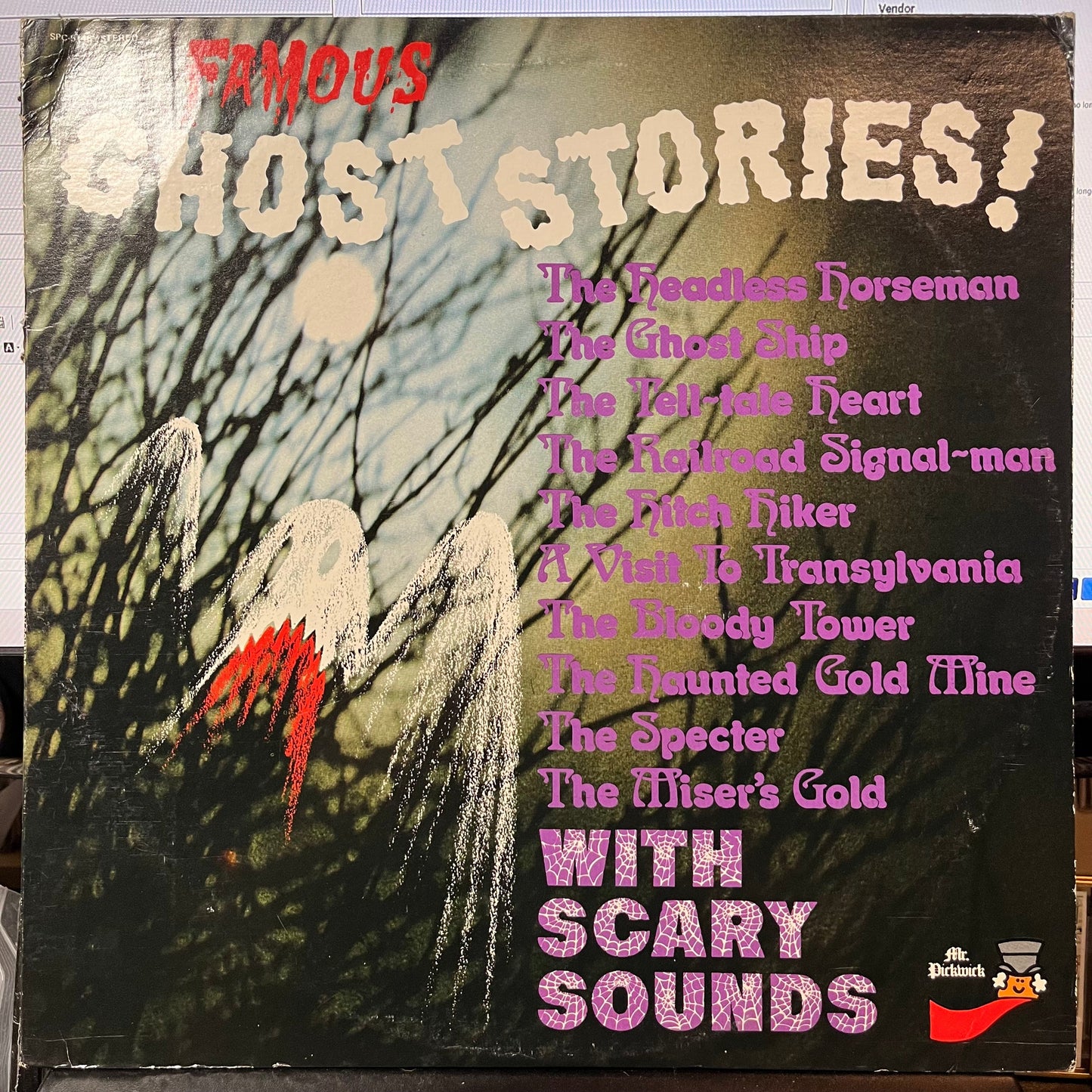 Wade Denning - Famous Ghost Stories With Scary Sounds (VINYL) | Near Mint- (NM-) Excellent (EX)