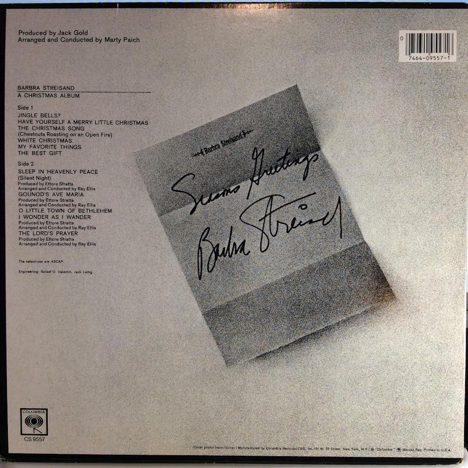 Barbra Streisand - A Christmas Album (VINYL) | Near Mint- (NM-) Excellent+ (EX+)