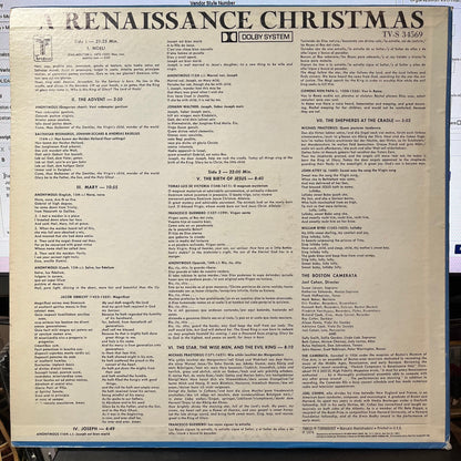 Boston Camerata - A Renaissance Christmas (VINYL) | Near Mint (NM or M-)