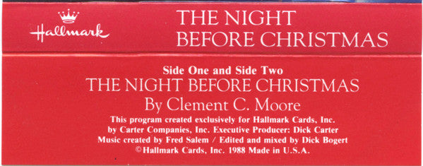 Clement Clarke Moore - The Night Before Christmas (CASSETTE) | Near Mint (NM or M-) Excellent (EX)