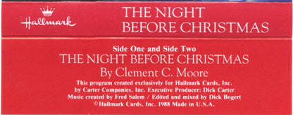 Clement Clarke Moore - The Night Before Christmas (CASSETTE) | Near Mint (NM or M-) Excellent (EX)