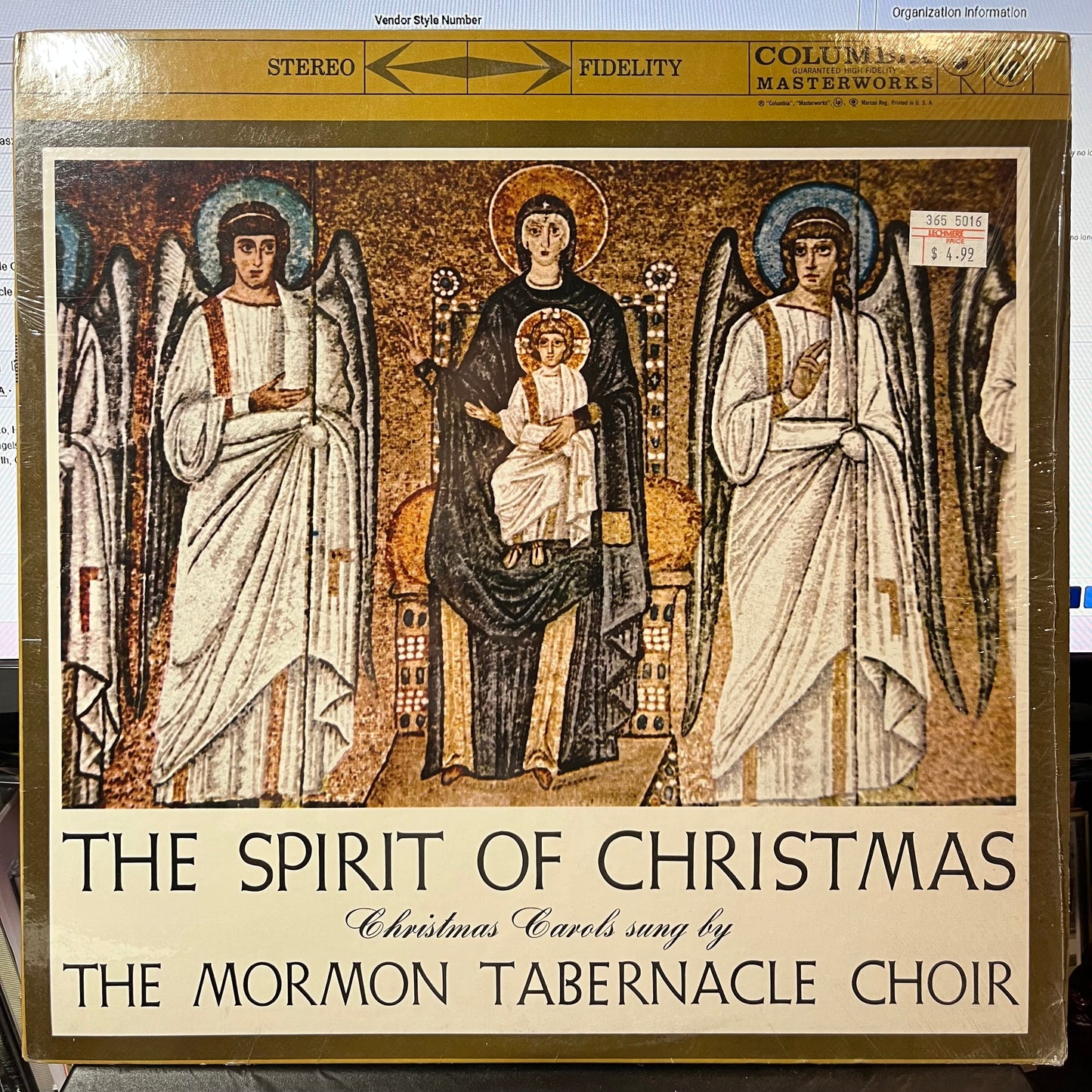 The Spirit Of Christmas: Christmas Carols Sung By The Mormon Tabernacle Choir (VINYL) | Near Mint (NM or M-)