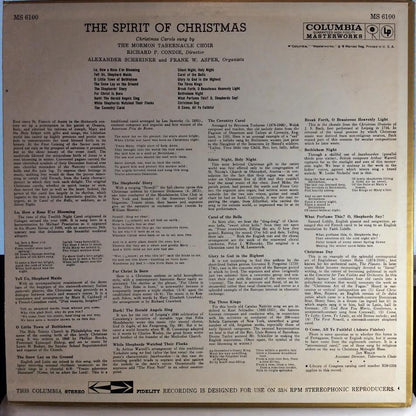 Mormon Tabernacle Choir - The Spirit Of Christmas: Christmas Carols Sung By The Mormon Tabernacle Choir (VINYL) | Near Mint (NM) Near Mint (NM)
