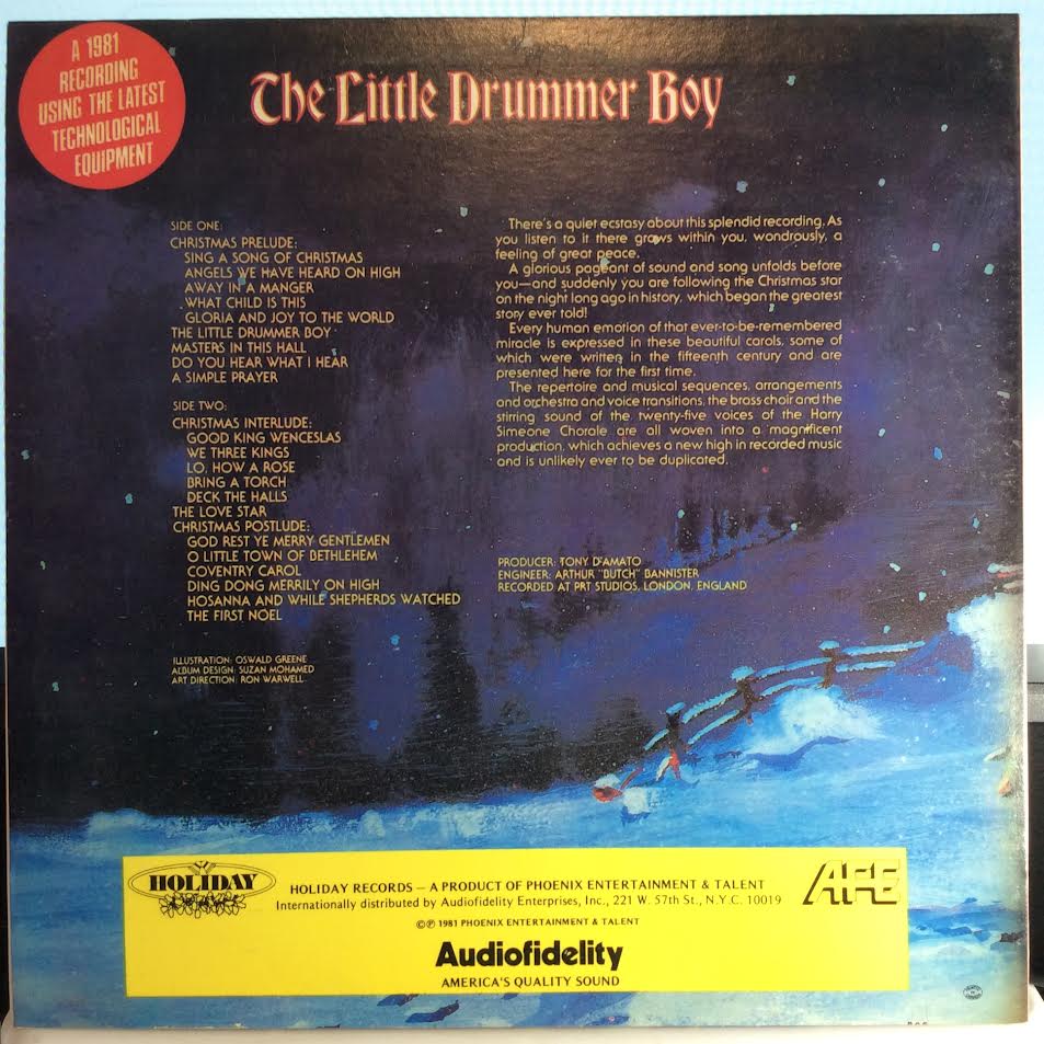 The Harry Simeone Chorale - The Little Drummer Boy (VINYL) | Near Mint (NM) Very Good Plus Plus (VG++)
