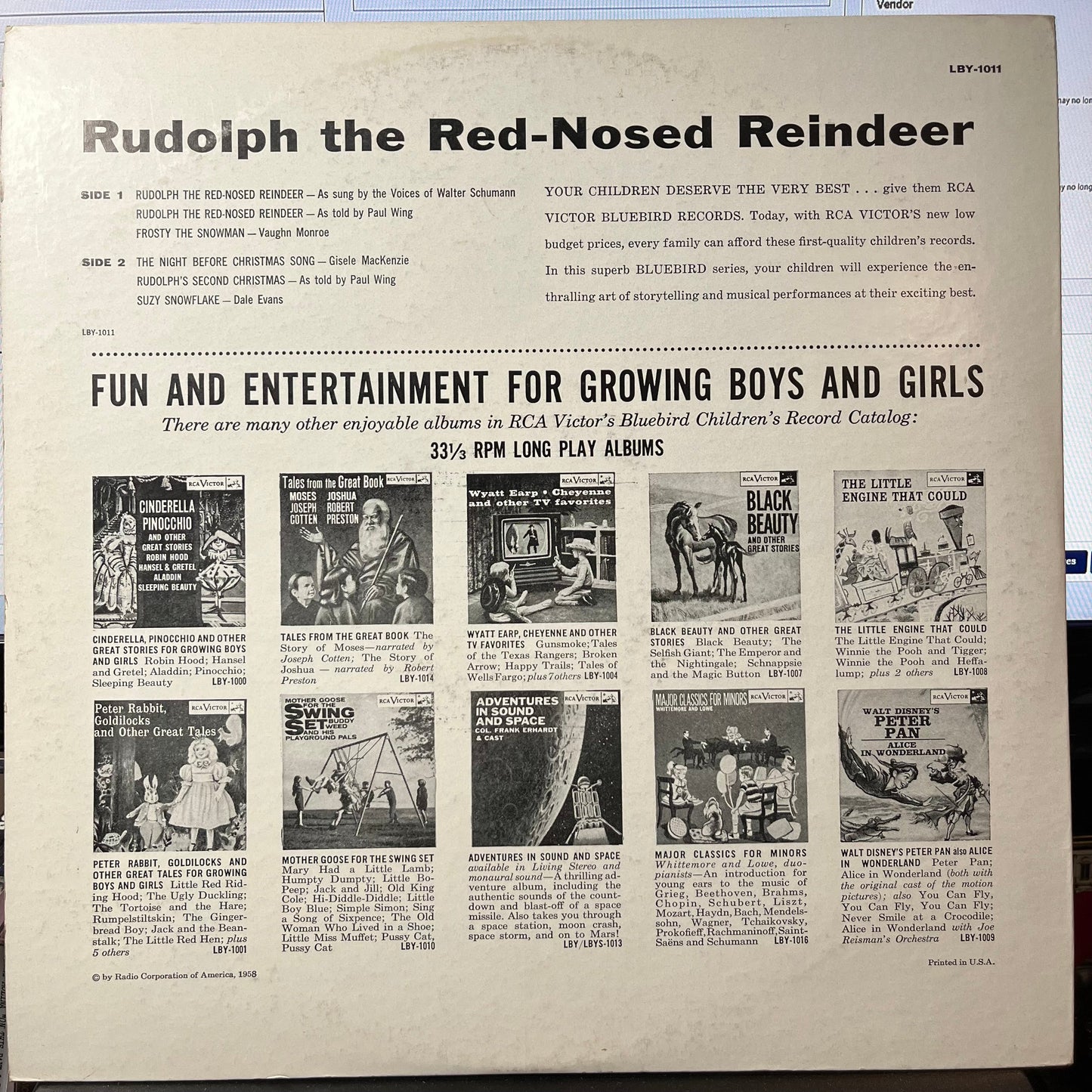 Various - Rudolph The Red-Nosed Reindeer (VINYL) | Very Good Plus (VG+)