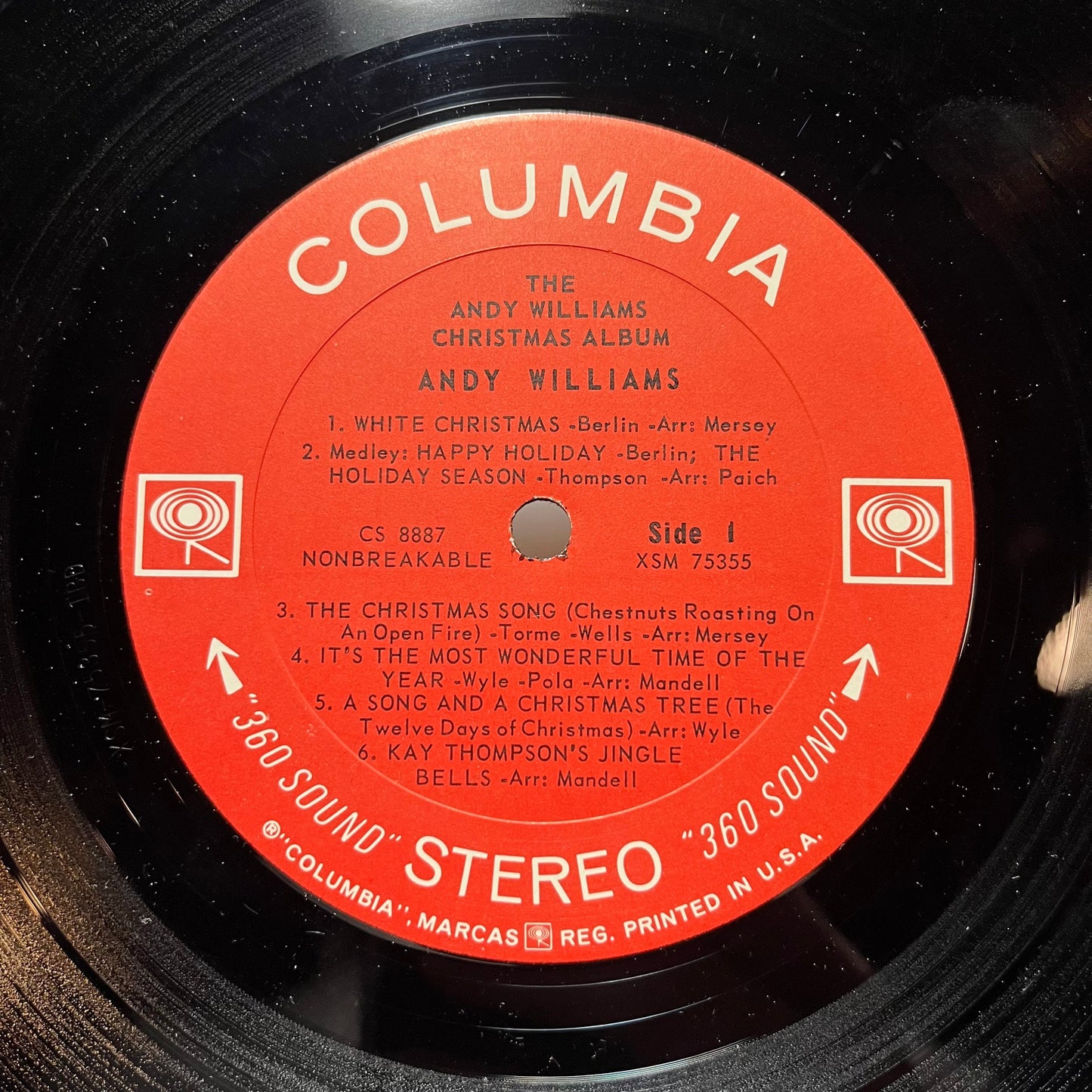 Andy Williams - The Andy Williams Christmas Album (VINYL) | Excellent+ (EX+) Very Good Plus Plus (VG++)