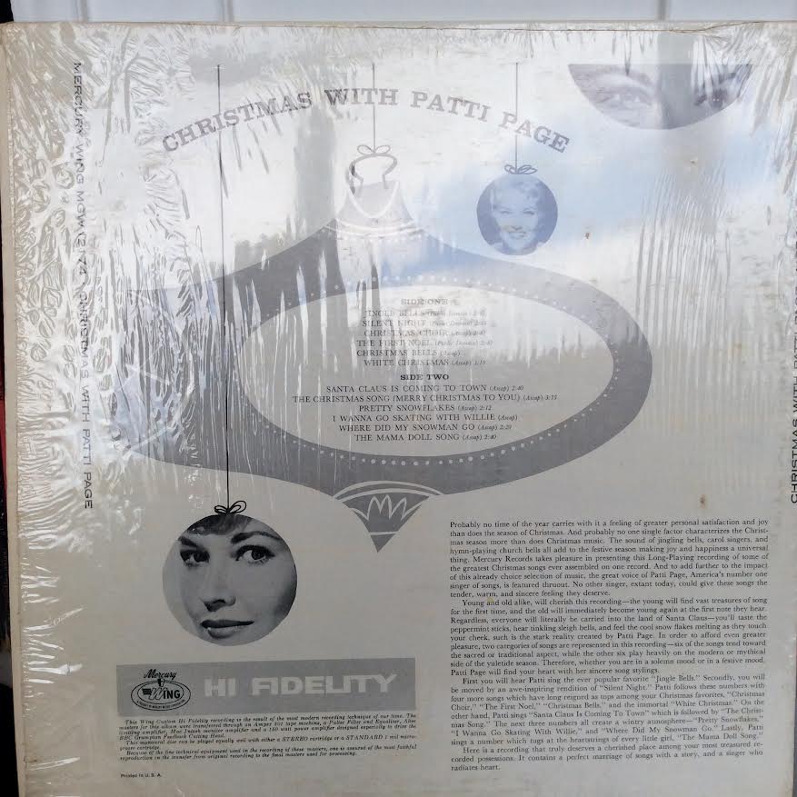 Patti Page - Christmas With Patti Page (VINYL) | Very Good (VG) Near Mint (NM)