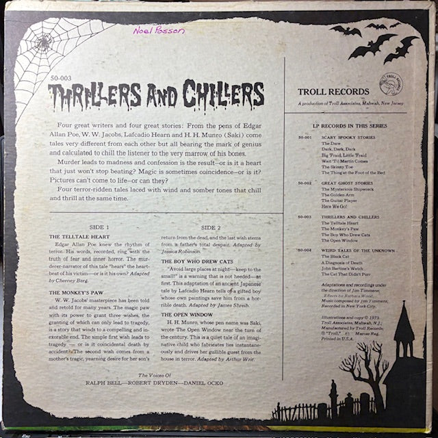 Various - Thrillers And Chillers (VINYL) | Very Good (VG) Very Good (VG)