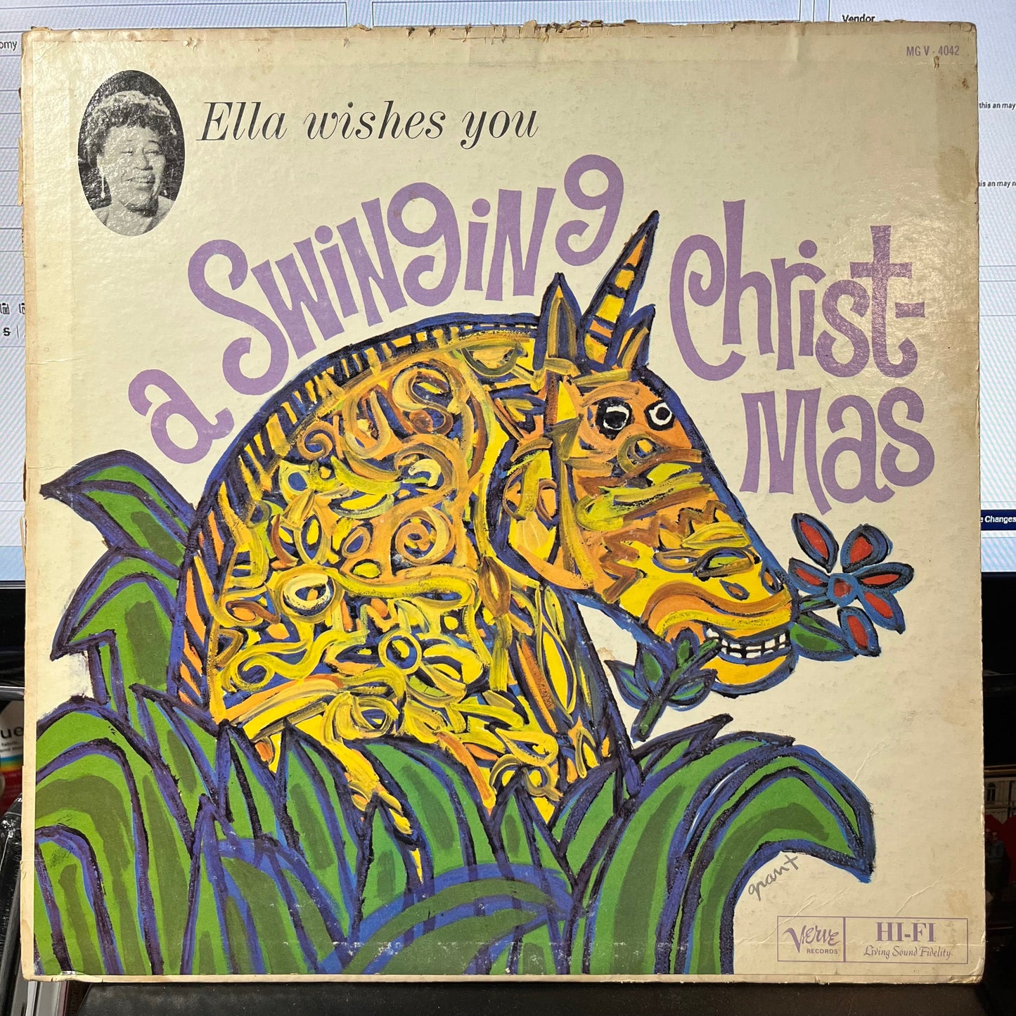 Ella Fitzgerald - Ella Wishes You A Swinging Christmas (VINYL) | Very Good (VG) Very Good (VG)