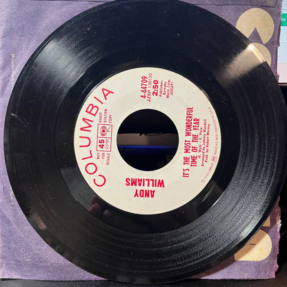 Andy Williams - It's The Most Wonderful Time Of The Year / The Christmas Song (Chestnuts Roasting On An Open Fire) (7" VINYL) | Very Good (VG) Generic