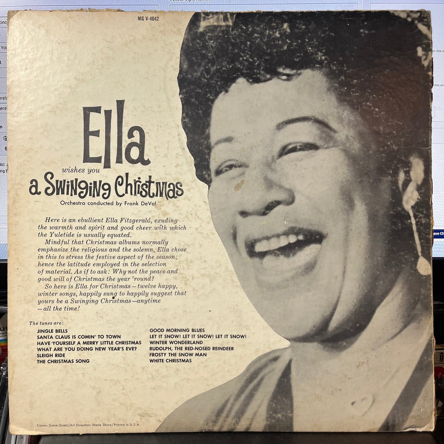 Ella Fitzgerald - Ella Wishes You A Swinging Christmas (VINYL) | Very Good (VG) Very Good (VG)