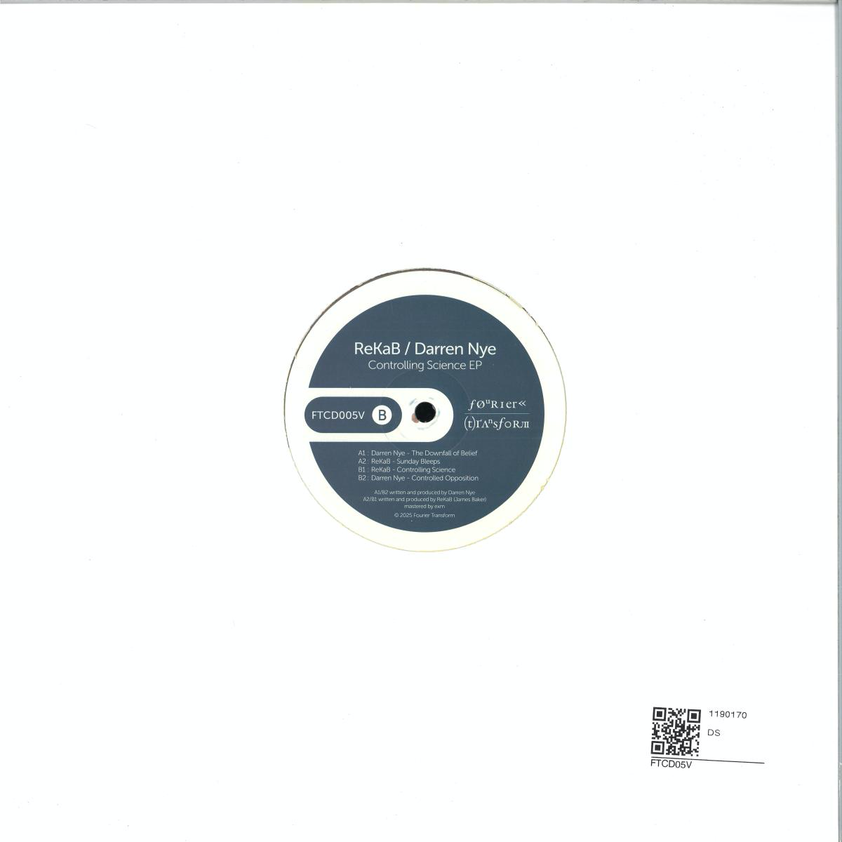 Rekab / Darren Nye - (PRESALE) Controlling Science EP (BROWN MARBLED VINYL) | Mint (M) Mint (M)