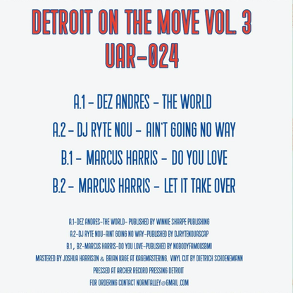 Various - Detroit On The Move Vol 3 (VINYL) | Mint (M) Mint (M)