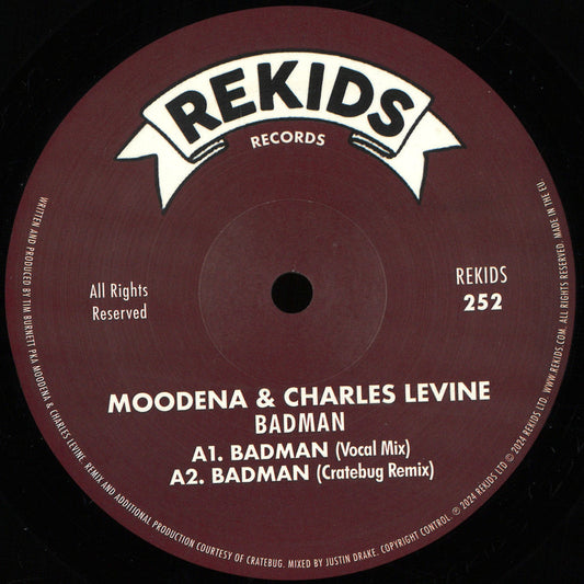 Moodena & Charles Levine - Badman (VINYL 12") | Mint (M) Mint (M)