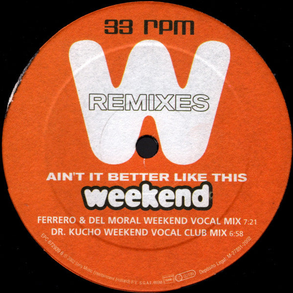 Mónica Naranjo - Ain't It Better Like This (Weekend Remixes) (VINYL) | Excellent (EX) Excellent (EX)