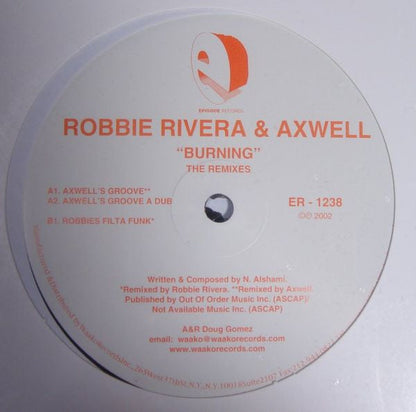 Robbie Rivera - Burning (The Remixes) (VINYL) | Near Mint- (NM-) Excellent+ (EX+)