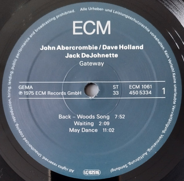 John Abercrombie, Dave Holland, Jack DeJohnette - Gateway (VINYL BOX) |