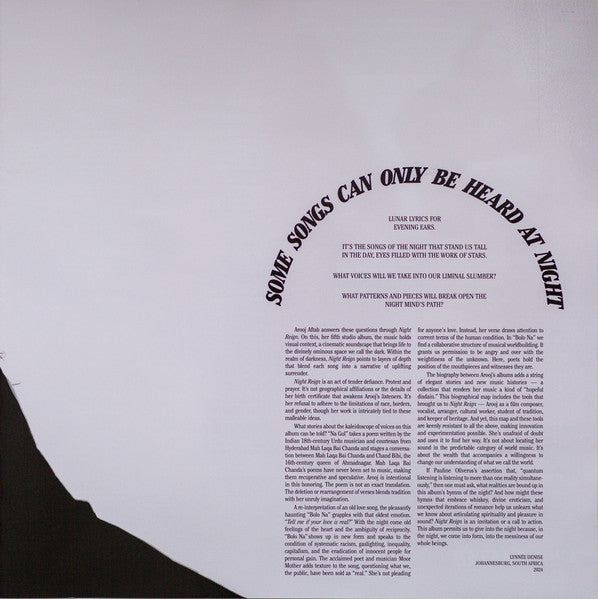 Arooj Aftab - Night Reign (VINYL) | Mint (M) Mint (M)