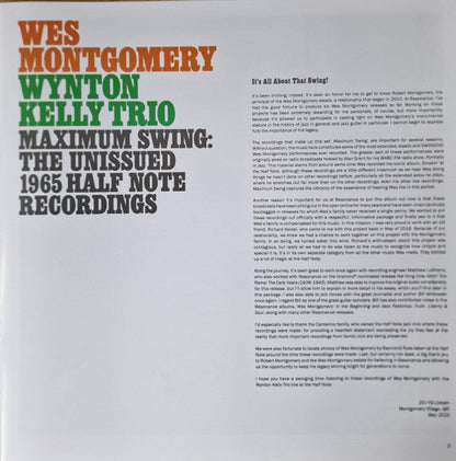 Wes Montgomery - Maximum Swing: The Unissued 1965 Half Note Recordings (3xVINYL RSD) |