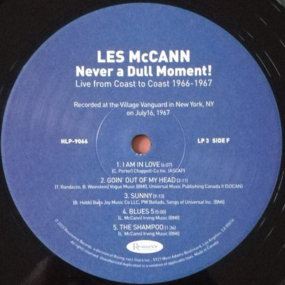 Les McCann - Never A Dull Moment! (Live From Coast To Coast 1966-1967) (3xVINYL RSD) |