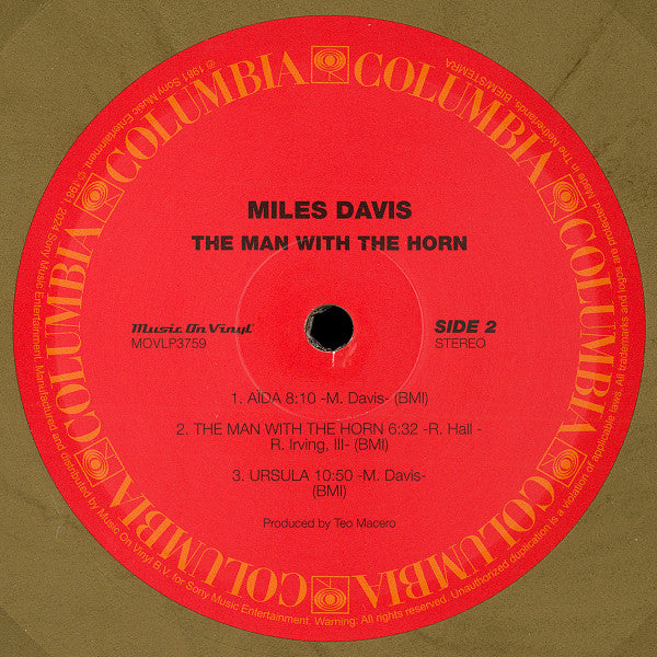 Miles Davis - The Man With The Horn (GOLD & BLACK MARBLE VINYL) | Mint (M) Mint (M)