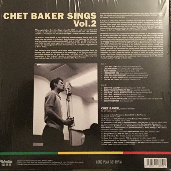 Chet Baker Sings Vol. 2 (VINYL) | Mint (M) Mint (M)