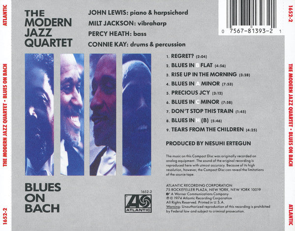The Modern Jazz Quartet - Blues On Bach (CD) | Mint (M) Mint (M)