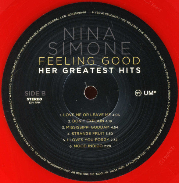 Feeling Good: Her Greatest Hits (TARGET EXCLUSIVE | OPAQUE RED VINYL) | Mint (M) Mint (M)