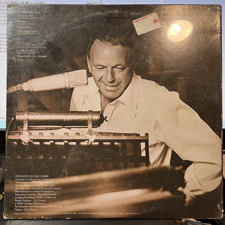 Ol' Blue Eyes Is Back (VINYL) | Mint (M) Near Mint (NM)