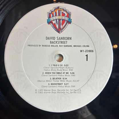 David Sanborn - Backstreet (VINYL) | Excellent+ (EX+) Near Mint (NM)