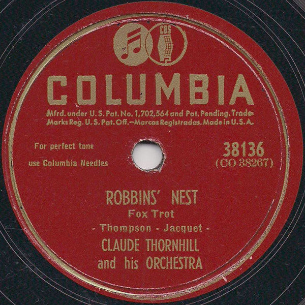 Claude Thornhill And His Orchestra - Just About This Time Last Night / Robbins' Nest (10" 78RPM RECORD) | Excellent (EX) Excellent (EX)