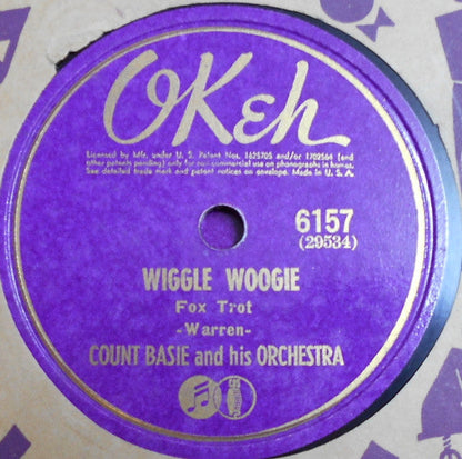 Count Basie Orchestra - Wiggle Woogie / Jump The Blues Away (10" 78RPM RECORD) | Excellent (EX) Generic