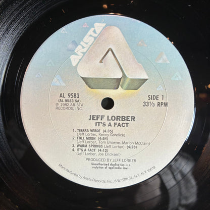 Jeff Lorber - It's A Fact (VINYL) | Excellent (EX) Excellent (EX)