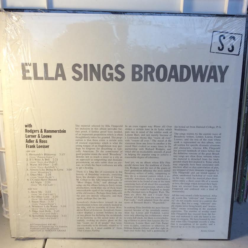 Ella Fitzgerald - Ella Sings Broadway (VINYL) | Excellent (EX)