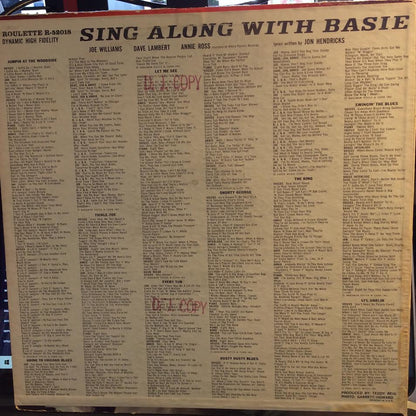 Joe Williams - Sing Along With Basie (VINYL) | Excellent (EX) Very Good (VG)
