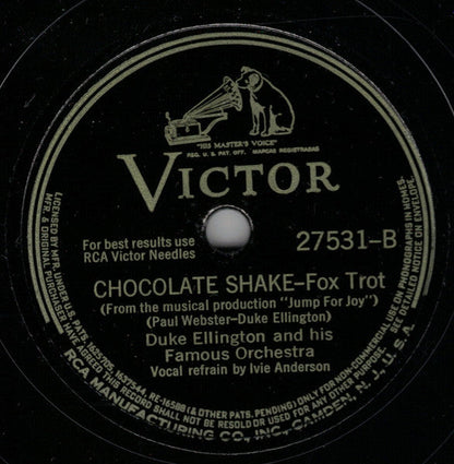 Duke Ellington And His Orchestra - I Got It Bad And That Ain't Good / Chocolate Shake (10" 78RPM RECORD) | Excellent (EX) Excellent (EX)