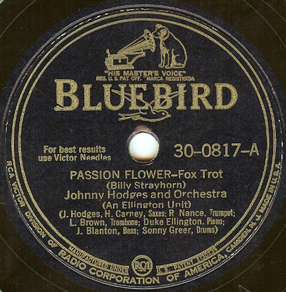 Johnny Hodges And His Orchestra - Passion Flower / Going Out The Back Way (10" 78RPM) | Near Mint- (NM-) Excellent (EX)