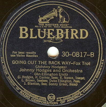 Johnny Hodges And His Orchestra - Passion Flower / Going Out The Back Way (10" 78RPM) | Near Mint- (NM-) Excellent (EX)